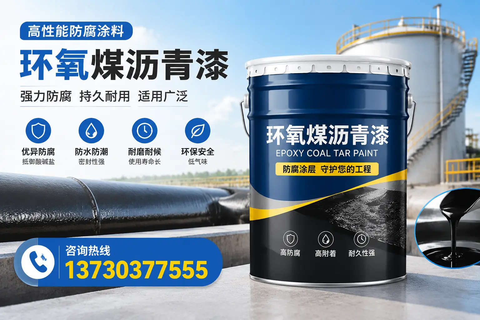 环氧煤沥青漆的耐久性分析，适合庐江的使用场景
